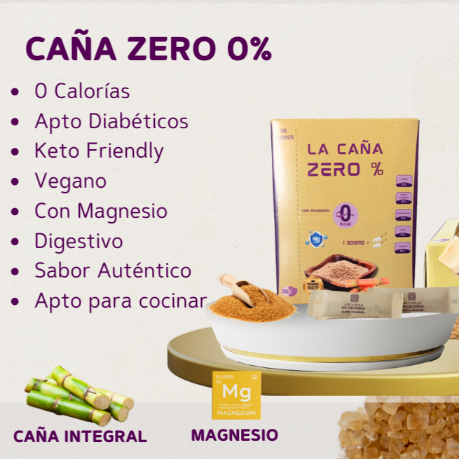 2 CAJAS  DE LA CAÑA ZERO - ENDULZANTE 100% NATURAL Y SIN CALORIAS